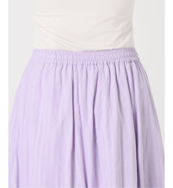  「《予約》【洗える】ラメストライプスカート」|スカート|