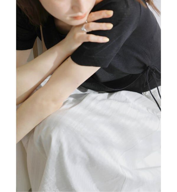  「《予約》【洗える】ラメストライプスカート」|スカート|