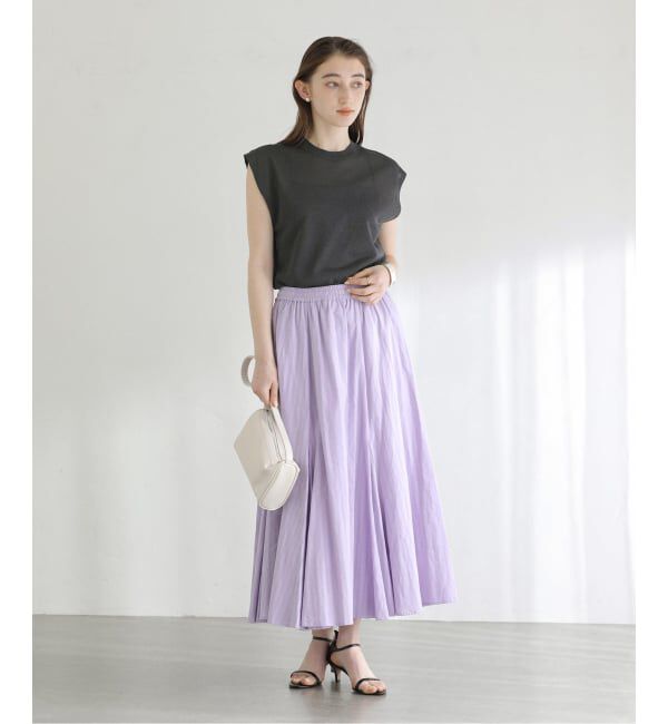  「《予約》【洗える】ラメストライプスカート」|スカート|