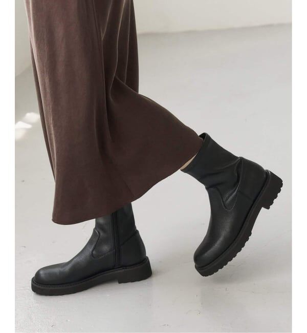  「《追加6》3.5cmトラックソールフィットショートブーツ」|ショートブーツ|