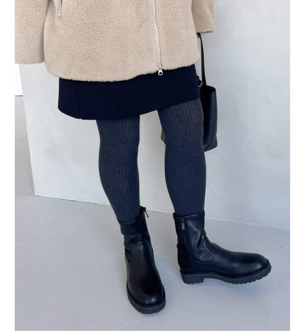  「《追加6》3.5cmトラックソールフィットショートブーツ」|ショートブーツ|