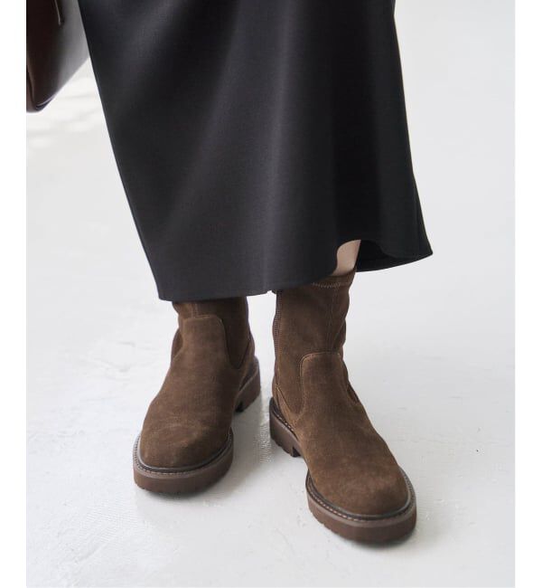  「《追加6》3.5cmトラックソールフィットショートブーツ」|ショートブーツ|