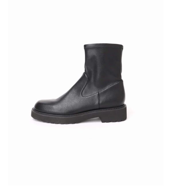  「《追加6》3.5cmトラックソールフィットショートブーツ」|ショートブーツ|