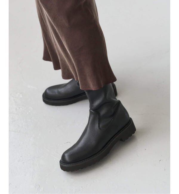  「《追加6》3.5cmトラックソールフィットショートブーツ」|ショートブーツ|