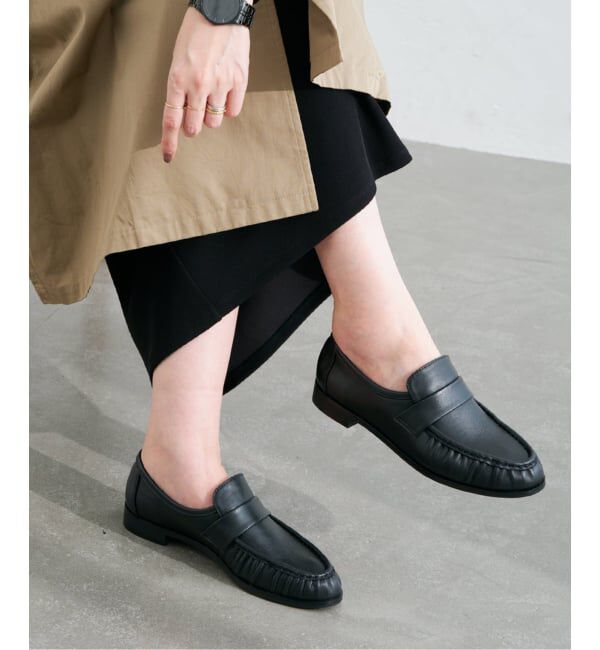  「レザーギャザーローファー」|ローファー|