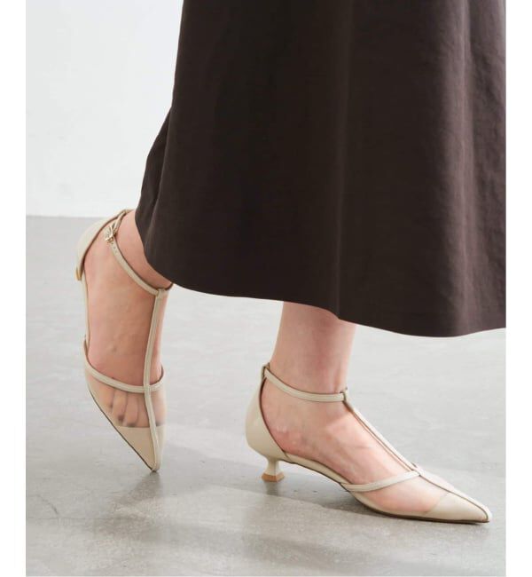  「《追加》3.5cmTストラップシアーパンプス」|パンプス|