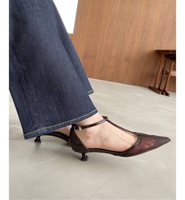  「《追加》3.5cmTストラップシアーパンプス」|パンプス|