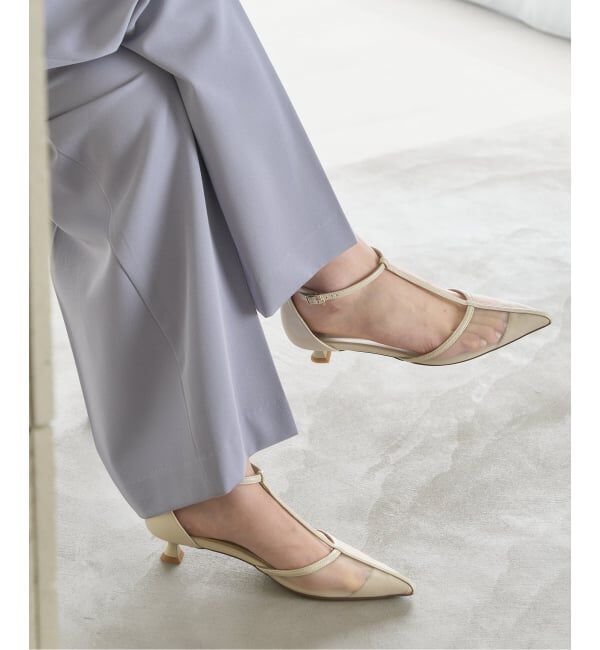  「《追加》3.5cmTストラップシアーパンプス」|パンプス|ナチュラル