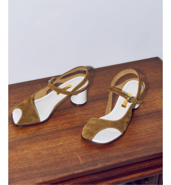 GRISE「GRISE6cmレザーアシメオープントゥサンダル」|サンダル|