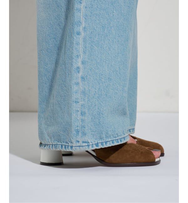 GRISE「GRISE6cmレザーアシメオープントゥサンダル」|サンダル|