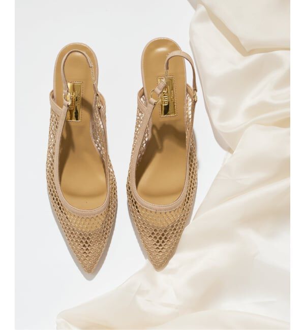 GRISE「《追加》GRISE5cmポインテッドメッシュスリングバック」|パンプス|