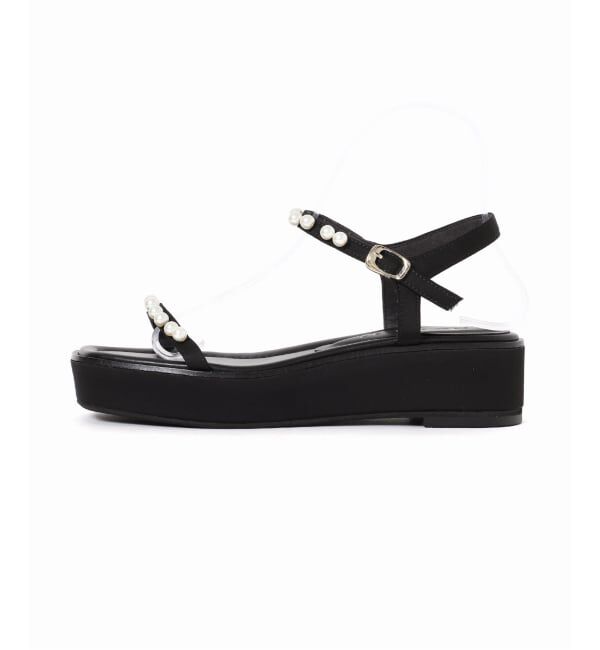  「《追加予約》4cmパールプラットサンダル」|サンダル|