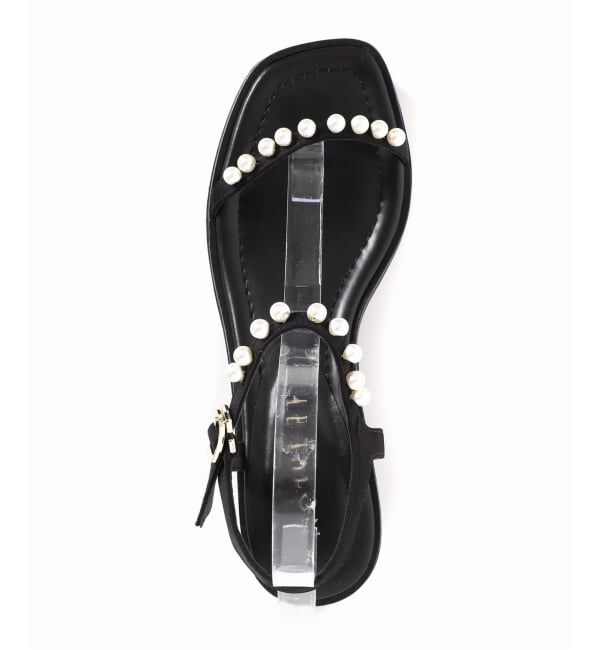  「《追加予約》4cmパールプラットサンダル」|サンダル|