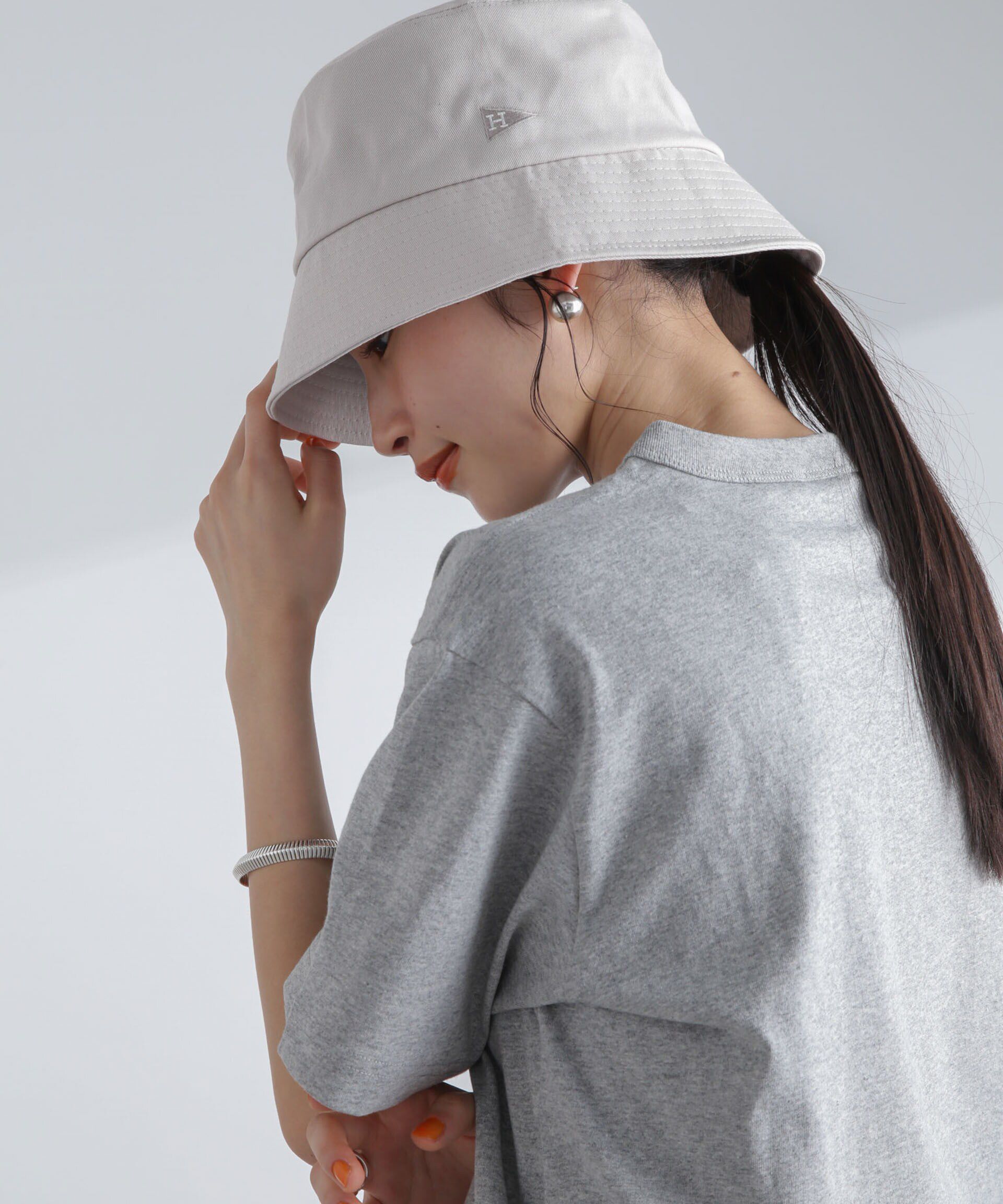 nano･universe「Healthknit/別注ツイルバケットハット」|キャップ・キャスケット|ベージュ