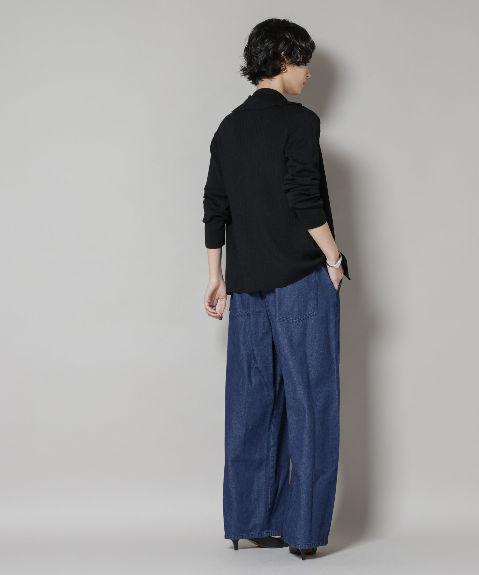 nano･universe「毛玉レスニット3wayリブタートルトップス」|ニット・セーター|