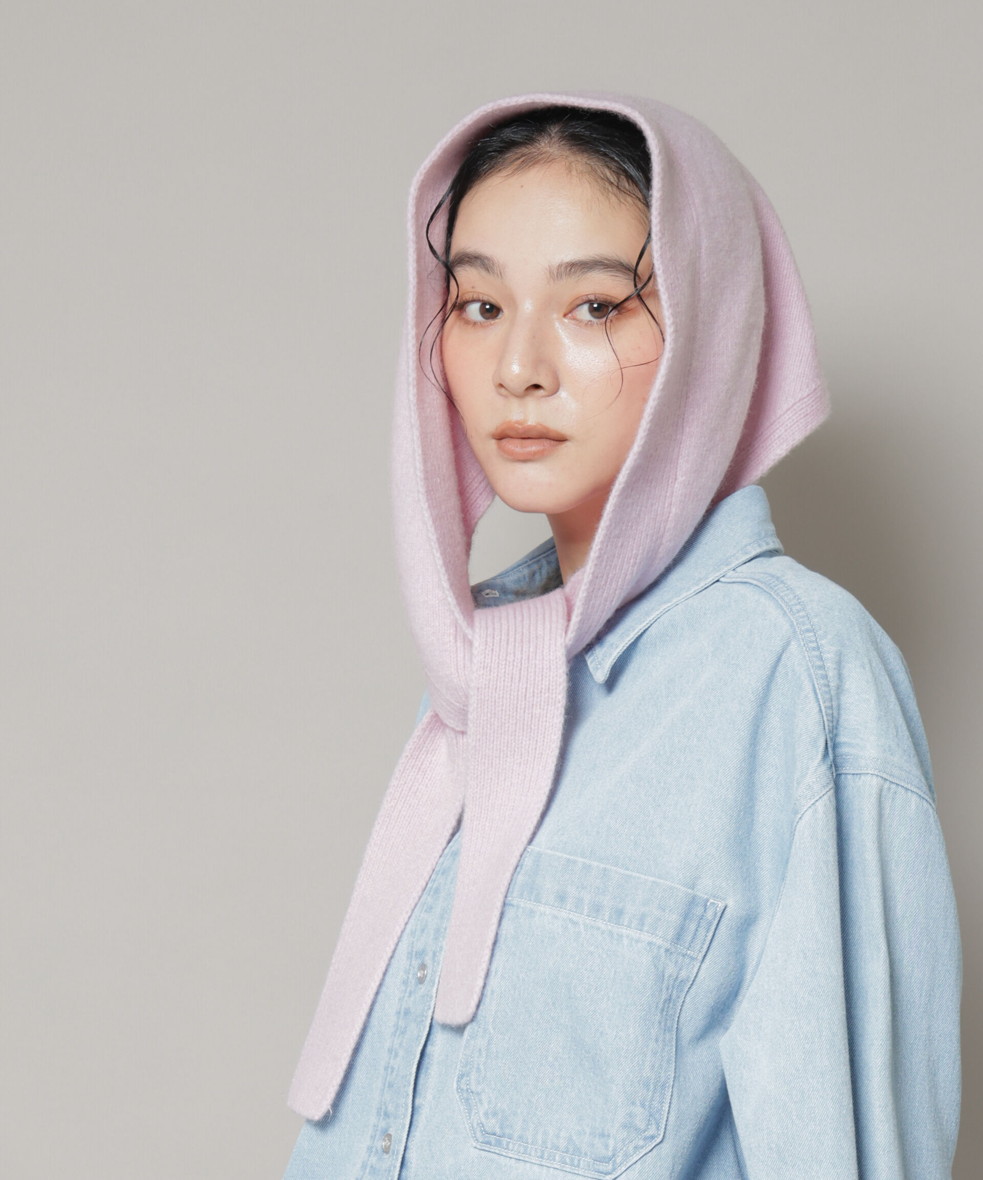 nano･universe「AQUAウールカシミヤトライアングルストール」|マフラー|