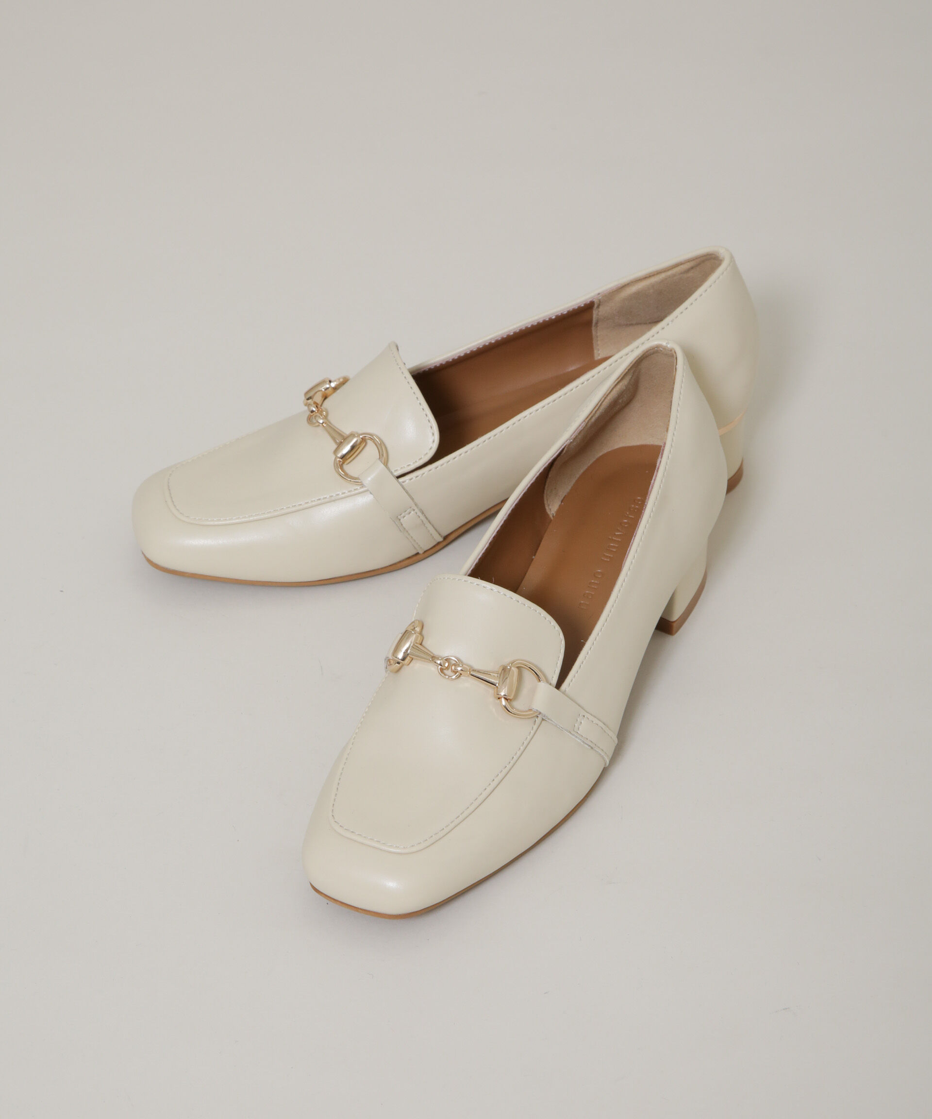 nano･universe「ゴールドパーツヒールローファー」|ビジネス・ドレスシューズ|