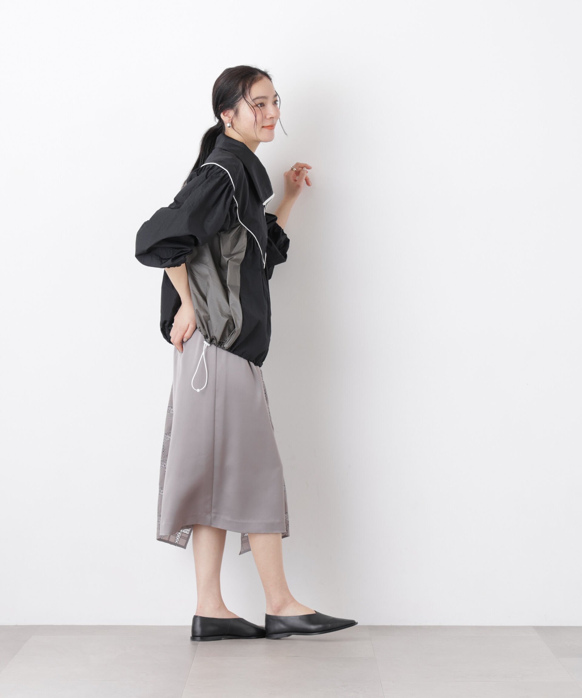 nano･universe「シアーライトギャザーブルゾン」|ブルゾン・スタジャン|