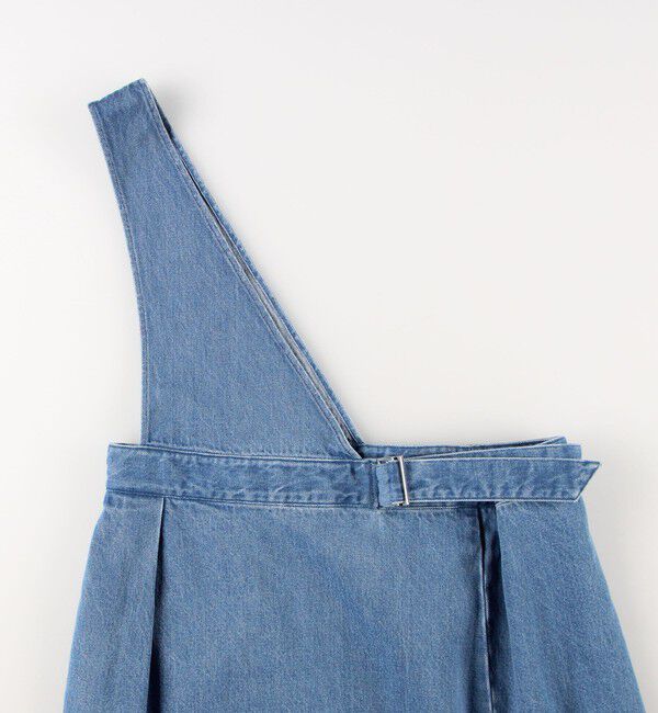 Rie Miller「【RM denim】ワンショルダーデニムジャンパースカート」|ワンピース|