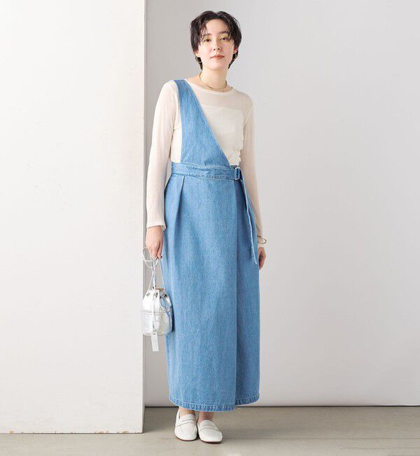 Rie Miller「【RM denim】ワンショルダーデニムジャンパースカート」|ワンピース|