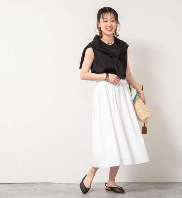 NOLLEY'S「ウォッシャブルライトウェザータック&ギャザースカート」|スカート|