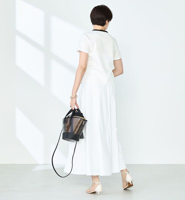 NOLLEY'S sophi「シルケット天竺衿配色ロゴTシャツ」|Tシャツ・カットソー|