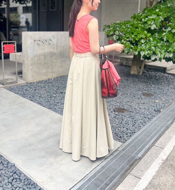 NOLLEY'S「《アンサンブル対応》シアーワッフルヘンリーノースリーブ2WAYプルオーバーカットソー」|Tシャツ・カットソー|