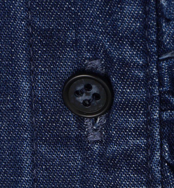 Rie Miller「【RM denim】フリルデニムブラウス」|シャツ・ブラウス|