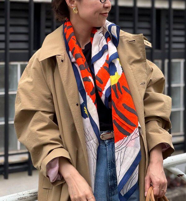 NOLLEY'S「W/Sプリントストール」|ストール|