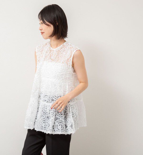 NOLLEY'S「フラワーチュールティアードブラウス」|シャツ・ブラウス|