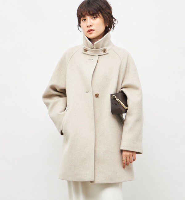 NOLLEY'S sophi「ステンカラー2WAYハーフコート」|ステンカラーコート|ベージュ
