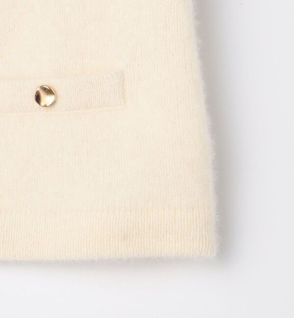 NOLLEY'S「ヘアリークルーネックニットジャケット」|カーディガン|