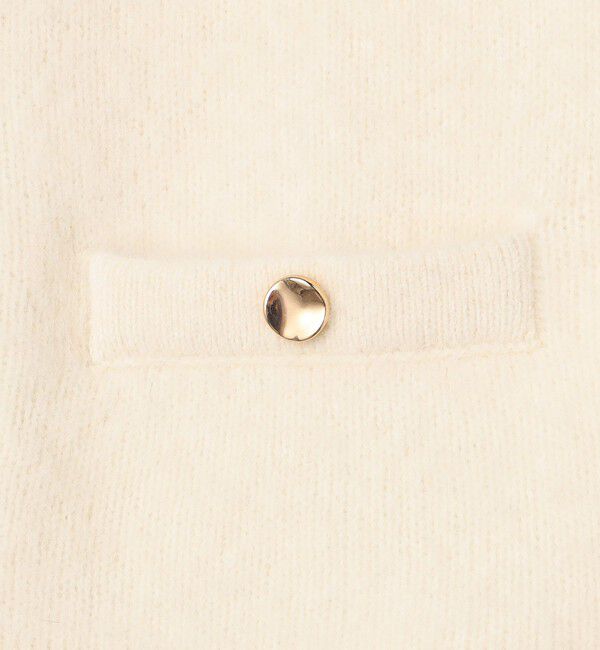 NOLLEY'S「ヘアリークルーネックニットジャケット」|カーディガン|