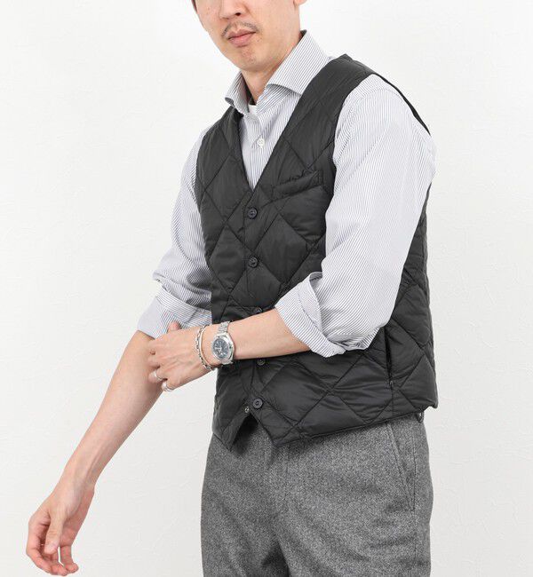 NOLLEY'S goodman「【TAION/タイオン】SINGLE SNAP BUTTON DOWN GILET 25AW」|ダウンベスト・ベスト|