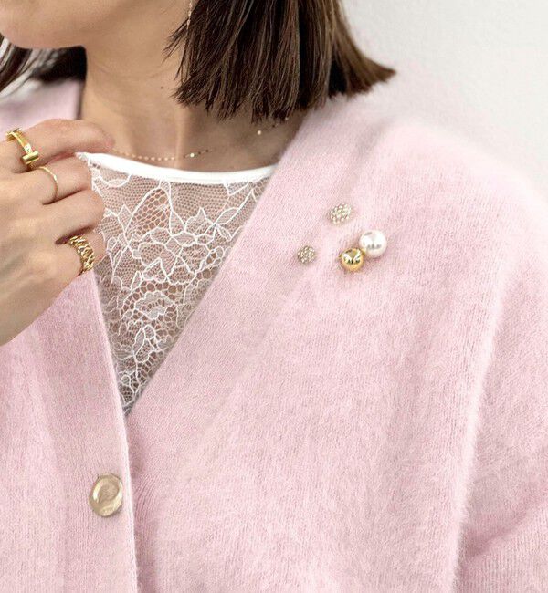 grace grace「【grace grace/グラスグラス】ボールパヴェプッシュピン」|ブローチ・コサージュ|