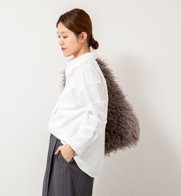 NOLLEY'S「ウォッシャブル3Dレース襟2WAYシャツ」|シャツ・ブラウス|