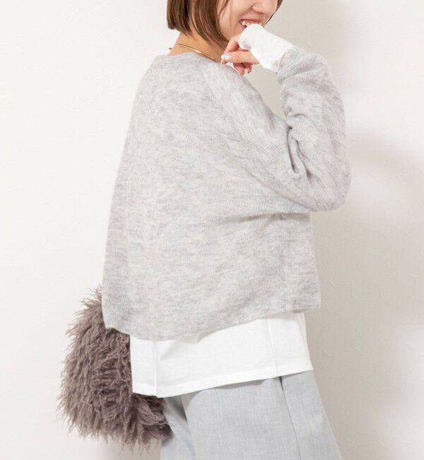 NOLLEY'S「《手洗い可能》スパンコールプルオーバー」|ニット・セーター|ライトグレー
