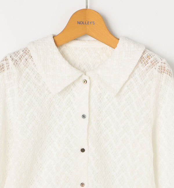 NOLLEY'S「ウォッシャブル襟付きレースカーディガン」|カーディガン|
