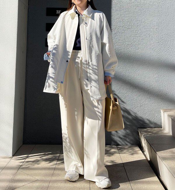 NOLLEY'S sophi「ウォッシャブルエアーツイルステンカラーハーフコート」|ステンカラーコート|