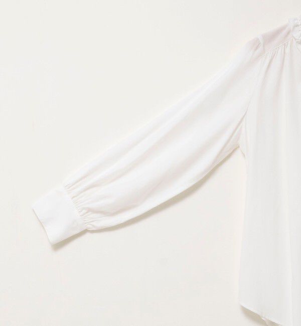 NOLLEY'S「ウォッシャブルフロントフリルVネックブラウス」|シャツ・ブラウス|