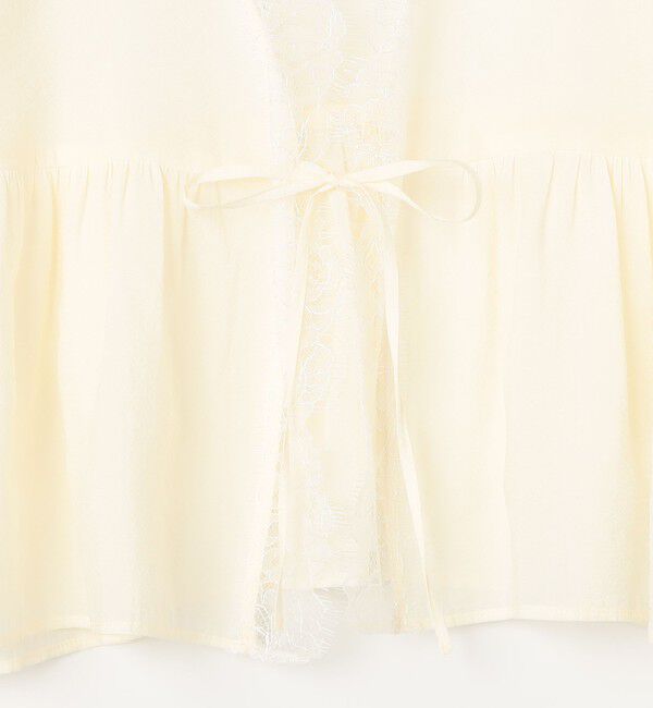 NOLLEY'S sophi「ウォッシャブルレーストリミングオーガンジーブラウス」|シャツ・ブラウス|