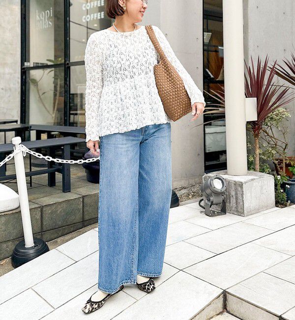 NOLLEY'S sophi「《セットアップ対応》ウォッシャブルストレッチレースペプラムプルオーバー」|シャツ・ブラウス|