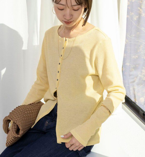 NOLLEY'S「ウォッシャブルナチュラルテレコ2WAYカーデ」|カーディガン|