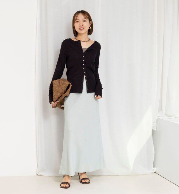 NOLLEY'S「ウォッシャブルナチュラルテレコ2WAYカーデ」|カーディガン|