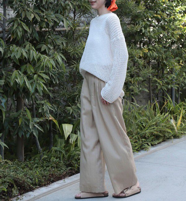 NOLLEY'S「《手洗い可能》ペーパーヤーンメッシュプルオーバー」|ニット・セーター|