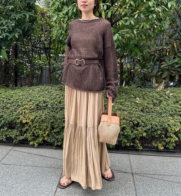 NOLLEY'S「《手洗い可能》ペーパーヤーンメッシュプルオーバー」|ニット・セーター|