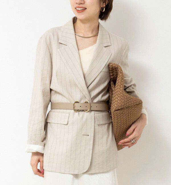NOLLEY'S「【WEB＆一部店舗限定色アイテム】ウォッシャブルストライプオーバージャケット」|テーラードジャケット|