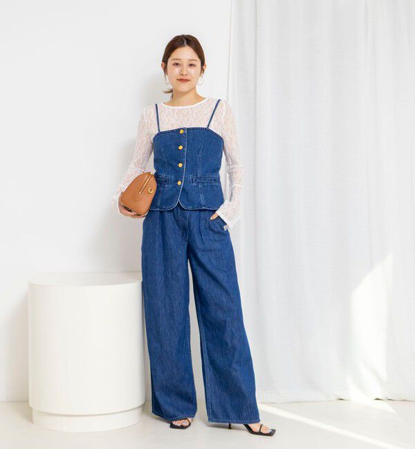 NOLLEY'S「ウォッシャブル袖フレアレースロンＴ」|Tシャツ・カットソー|