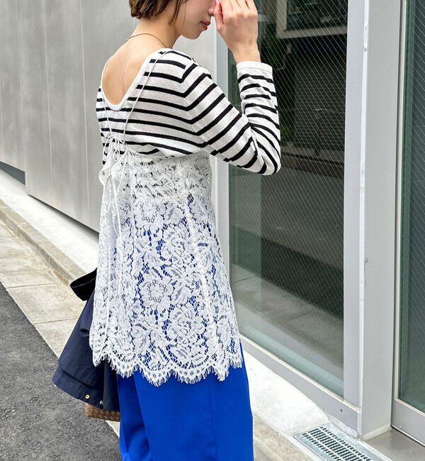 NOLLEY'S「ウォッシャブルレースビスチェ」|キャミソール|