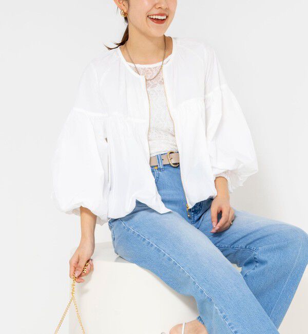 NOLLEY'S「ウォッシャブル撥水ポケッタブルボリュームブルゾン」|ブルゾン・スタジャン|